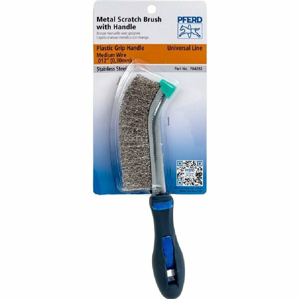 Pferd 764282 Metal PSF Scratch Brush .012 SS Wire, Plastic Handle 764282-PFERD